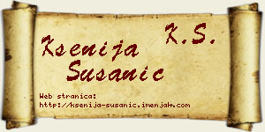 Ksenija Susanić vizit kartica